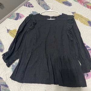 Black Quarter Sleeve Shirt